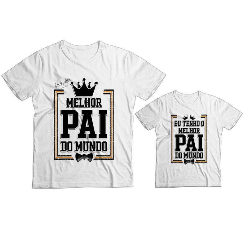 Kit Camiseta Personalizada Dia dos Pais Pai e Filho