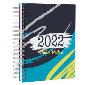 Agenda 2022 Personalizada Capa Dura - Miolo sulfite 75g 15x21 4x0  Capa dura, Laminação fosca, brilho ou holografica frente, Wire-o branco 5 cores para o miolo