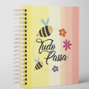 Agenda 2025 Personalizada - Boas Vibrações Capa Dura - Miolo sulfite 75g 15x21 4x0  Capa dura, Laminação fosca, brilho ou holografica frente, Wire-o branco 