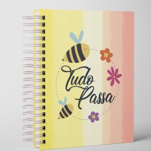 Agenda 2024 Personalizada - Boas Vibrações Capa Dura - Miolo sulfite 75g 15x21 4x0  Capa dura, Laminação fosca, brilho ou holografica frente, Wire-o branco 