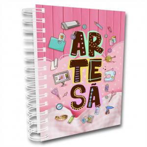 Agenda Personalizada Artesã 2025 Capa Dura - Miolo sulfite 75g 15x21 4x0  Capa dura, Laminação fosca, brilho ou holografica frente, Wire-o branco Miolo Preto