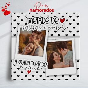 Azulejo Dia dos Namorados com Foto - mod. 03ad Azulejo Branco 15x15cm e 20x20cm Colorido Sublimação  
