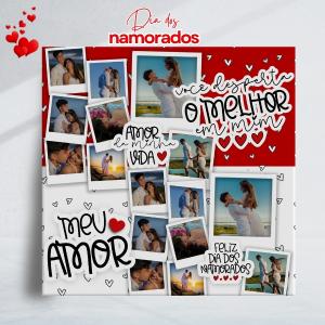 Azulejo Dia dos Namorados com Foto - mod. 12ad Azulejo Branco 15x15cm e 20x20cm Colorido Sublimação  