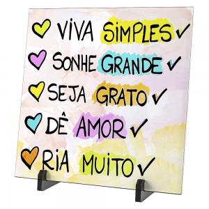 Azulejo Personalizado Frases - mod. 04pd Azulejo Branco 15x15cm e 20x20cm Colorido Sublimação  