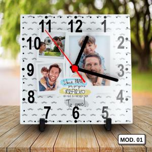 Azulejo Relógio Personalizado Dia dos Pais 10 modelos