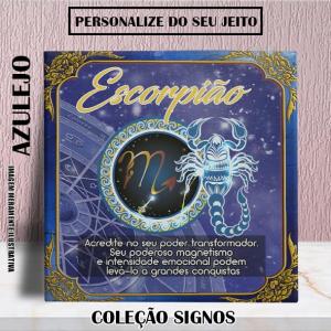 Azulejo Personalizado Signo Escorpião Azulejo Branco 15x15 e 20x20 Colorido Sublimação  