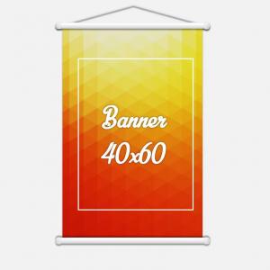 Banner 40x60cm - IMPRESSÃO Lona Front-Light 440g 40x60cm 4x0 Brilho Madeira e cordinha 