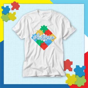 Camiseta Autismo -Sou Autista - mod A12 Tecido 100% Poliéster - Anti-pilling Estampa Colorida A3  Sublimação  