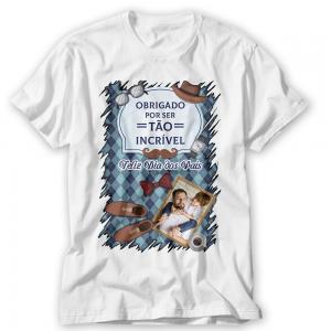 Camiseta Personalizada Dia dos  Pais com Foto mod 01vt Tecido 100% Poliéster - Anti-pilling Estampa A3  Sublimação  