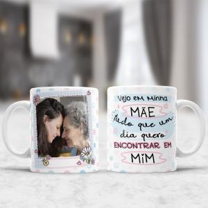 Caneca Dia das Mães com Foto - Vejo em Minha Mãe