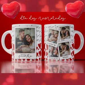 Caneca Dia dos Namorados com Foto - mod. 01ad Caneca Porcelana 96x200mm Colorido Sublimação  