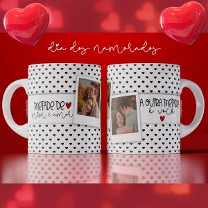 Caneca Dia dos Namorados com Foto - mod. 03ad Caneca Porcelana 96x200mm Colorido Sublimação  