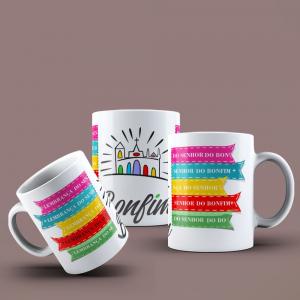 Caneca Lavagem do Bonfim - mod. AM01 Caneca Porcelana / Polímero 95,5x200 Branca Sublimação  