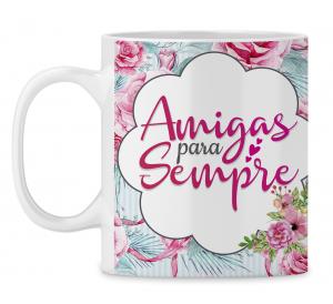 Caneca  Personalizada Amizade e foto - mod. 01AT Caneca Porcelana 95,5x200 Branca Sublimação  