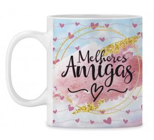 Caneca  Personalizada Amizade e foto - mod. 05AT Caneca Porcelana 95,5x200 Branca Sublimação  