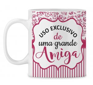 Caneca  Personalizada Amizade e foto - mod. 09AT Caneca Porcelana 95,5x200 Branca Sublimação  