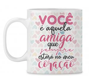 Caneca  Personalizada Amizade e foto - mod. 10AT Caneca Porcelana 95,5x200 Branca Sublimação  