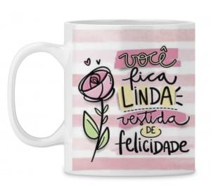 Caneca Personalizada Dia da Mulher - mod DV03 Caneca Porcelana 95x200 4x0 Sublimação  