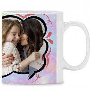 Caneca  Personalizada Dia das Mães com foto - mod. LD04 Caneca Porcelana 95,5x200 Branca Sublimação  