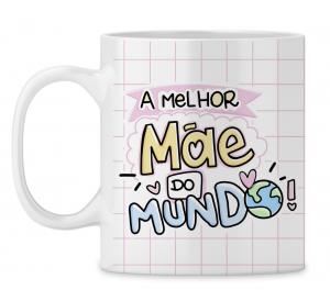 Caneca  Personalizada Dia das Mães - mod. PD09 Caneca Porcelana 95,5x200 Branca Sublimação  