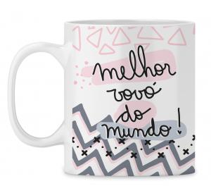 Caneca  Personalizada Dia dos Avós foto - mod. PD02 Caneca Porcelana 95,5x200 Branca Sublimação  