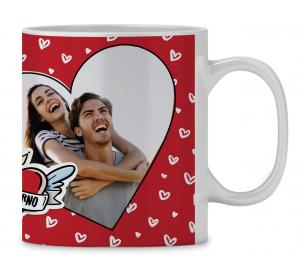 Caneca  Personalizada Dia dos Namorados com foto - mod PD12 Caneca Porcelana 96x200 Branca Sublimação  