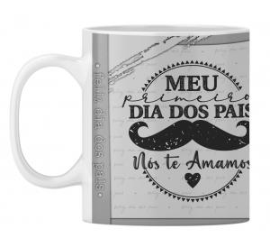 Caneca Personalizada Dia dos Pais com Foto  - mod. VT20 Caneca Porcelana 95,5x200 Branca Sublimação  