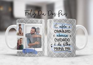 Caneca Personalizada Dia dos Pais Foto - mod. AD10 Caneca Porcelana 95,5x200 Branca Sublimação  