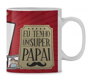 Caneca Personalizada Dia dos Pais - mod. VT10 Caneca Porcelana 95,5x200 Branca Sublimação  