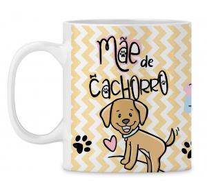 Caneca  Personalizada Mãe de Cachorro com foto - mod. PD04 Caneca Porcelana 95,5x200 Branca Sublimação  