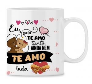 Caneca  Personalizada Dia dos Namorados com foto - mod LD01 Caneca Porcelana 96x205 Branca Sublimação  