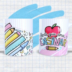 Caneca Personalizada para o Dia do Professor- mod 02 Caneca Porcelana 95,5x200 4x0 Sublimação  