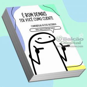 Cartão de Agradecimento Flork É Bom Demais Ter Você Como Cliente