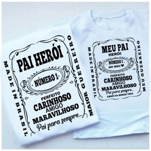 Kit Camiseta Pai e Filho Pai Herói